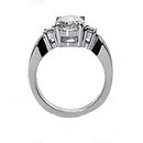 Diamond three stone ring 2.51 ct. gold engagement ring