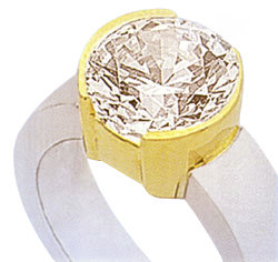 3 carat diamond ring yellow gold jewelry solitaire NEW