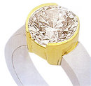 3 carat diamond ring yellow gold jewelry solitaire NEW