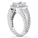 Big diamonds emerald cut engagement ring 2.71 Ct. gold