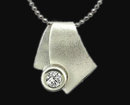 2 carat diamond solitaire pendant F VS1 gold necklace