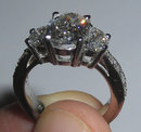 3.01 carats PLATINUM OVAL DIAMOND engagement ring