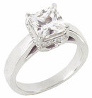 2.51 carats princess cut diamond engagement ring new