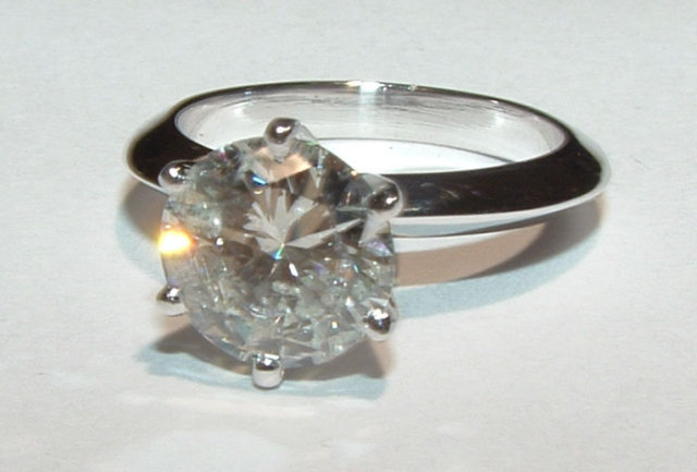 2.0 ct G VS1 DIAMOND solitaire engagement ring platinum