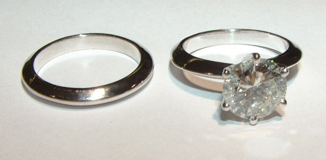 2.0 ct G VS1 DIAMOND solitaire engagement ring platinum