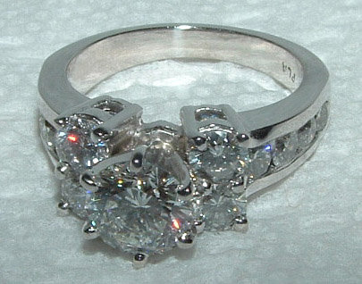 4.01 carats DIAMOND engagement ring large 2 carat