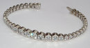 14.75 carats DIAMOND TENNIS BRACELET VS graduated bezel