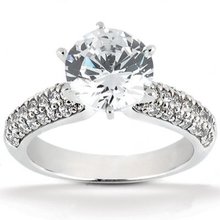 Diamond solitaire ring with accents 2.75 ct. diamonds