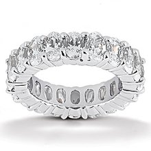 Oval cut diamond eternity wedding band 9.5 Ct. Diamonds