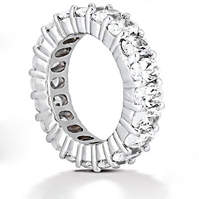 Oval cut diamond eternity wedding band 9.5 Ct. Diamonds