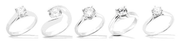 LOT SALE of 5 diamond rings together