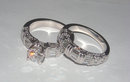 5.01 carats diamond bridal jewelry set ring and band