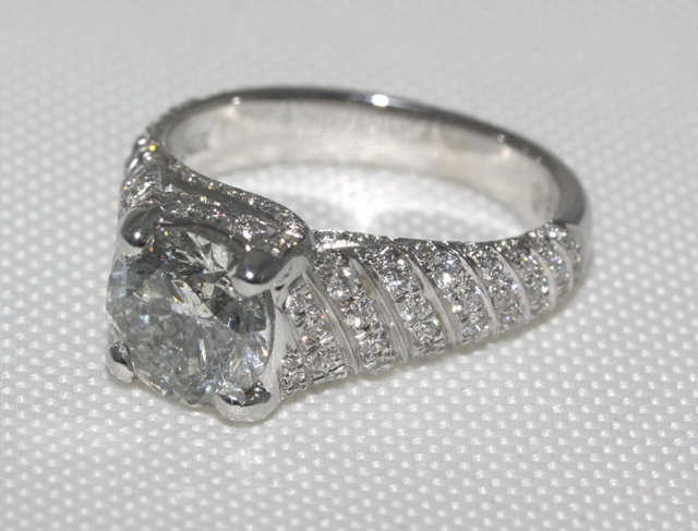 4 carat diamonds micro pave ring anniversary ring gold