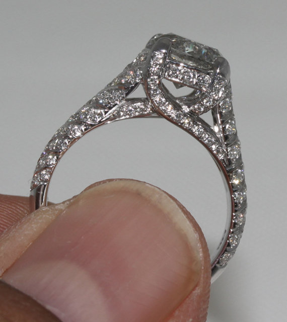 4 carat diamonds micro pave ring anniversary ring gold