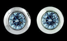 Big diamonds 4 ct. earrings blue diamond gold ear ring