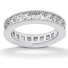 10.50 Ct. Diamonds eternity wedding band white gold