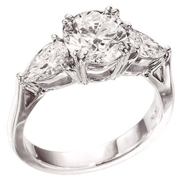 3.01 carat diamonds engagement ring 3 stone gold ring