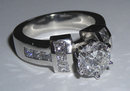 4.41 carats PLATINUM diamond ring real genuine diamonds