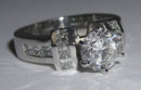 4.41 carats PLATINUM diamond ring real genuine diamonds