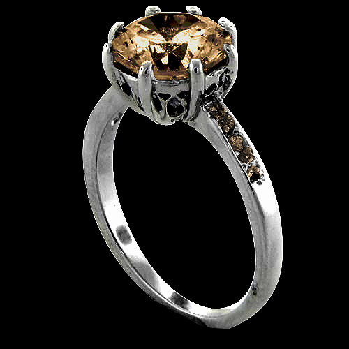 Champagne diamonds anniversary ring 3 ct. diamonds ring
