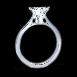 Big diamond ring 2.51 ct. solitaire engagment ring gold