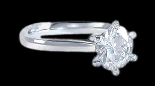 Big diamond ring 2.51 ct. solitaire engagment ring gold