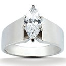 Big diamond solitaire ring 2.5 Carats marquise cut gold