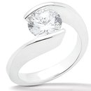 2.51 carat F VS1 diamond solitaire engagement ring gold