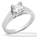 2 ct. E VVS1 Diamond ring solitaire princess cut gold