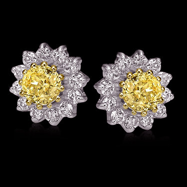 9 cts. Diamonds jacket earrings with removable jackets