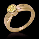 Yellow canary diamond solitaire engagement ring 1.01 ct