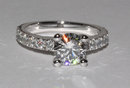 2.76 Ct. tiffany novo inspired diamond engagement ring
