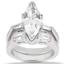 Marquise cut diamond ringengagement set 3 ct. diamonds