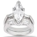 Marquise cut diamond ringengagement set 3 ct. diamonds