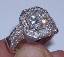 5.01 carat DIAMOND ENGAGEMENT RING radiant cut jewelry