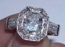 5.01 carat DIAMOND ENGAGEMENT RING radiant cut jewelry