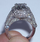 5.01 carat DIAMOND ENGAGEMENT RING radiant cut jewelry