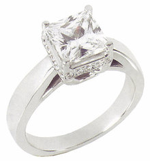 2.51 carats diamond engagement ring solitaire princess