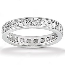 Diamonds F VS1 eternity wedding band 13.20 cts. gold