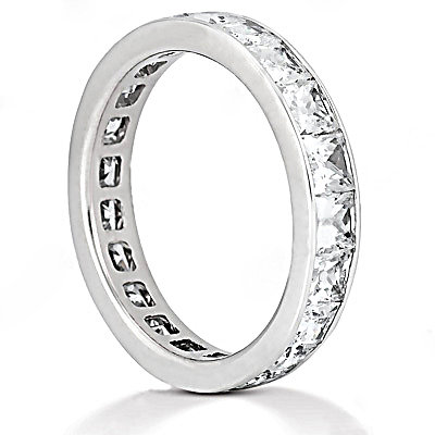 Diamonds F VS1 eternity wedding band 13.20 cts. gold