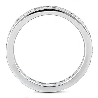 Diamonds F VS1 eternity wedding band 13.20 cts. gold