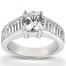 Big diamonds engagement ring 4.25 Carats gold ring new