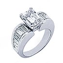 4.25 cts. diamond engagement ring solitaire with accent