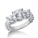 4.51 Carat diamond 3 stone ring F VVS1 diamonds & gold