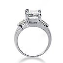 Emerald cut diamonds ring 3.51 Ct. diamonds gold ring