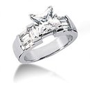 4.01 Carats diamond engagement band ring set gold new