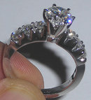 6.21 ct diamond engagement ring & band PLATINUM F VVS1