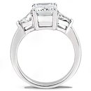 BIG RING 3.51 Ct. diamonds & gold emerald cut WEDDING