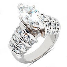 Big diamond ring marquise cut diamonds 4.75 ct. ring