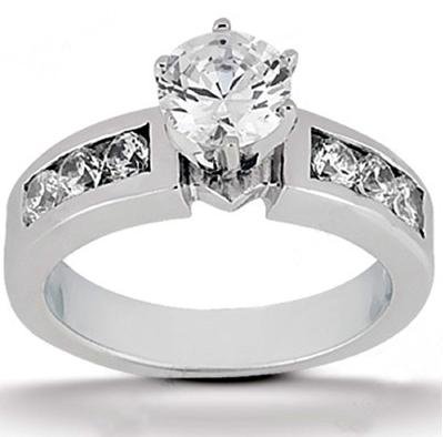 Beautiful G SI1 diamonds 1.35 ct. gold engagement ring